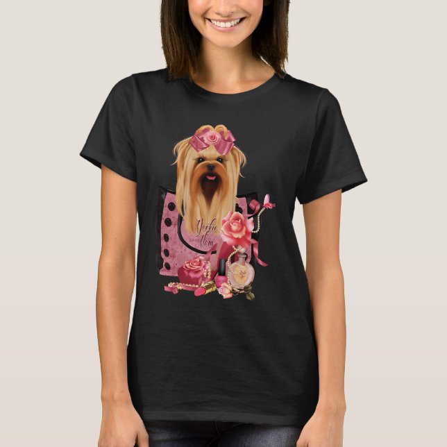 Yorkie Mamma Yorkie Clothes T Shirt (Framsida)