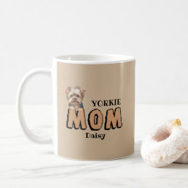 Yorkie Mamma Yorkshire Terrier Älskare eget namn Kaffemugg