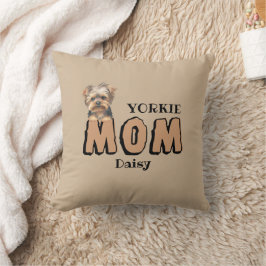 Yorkie Mamma Yorkshire Terrier Älskare eget namn Kudde
