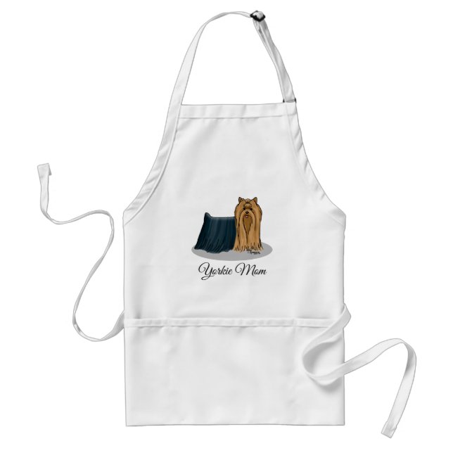 Yorkie Mamma (Yorkshire Terrier Mamma) Cute Hund Förkläde (Framsidan)
