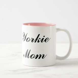 Yorkie mammamugg Två-Tonad mugg