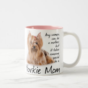 Yorkie mammamugg Två-Tonad mugg