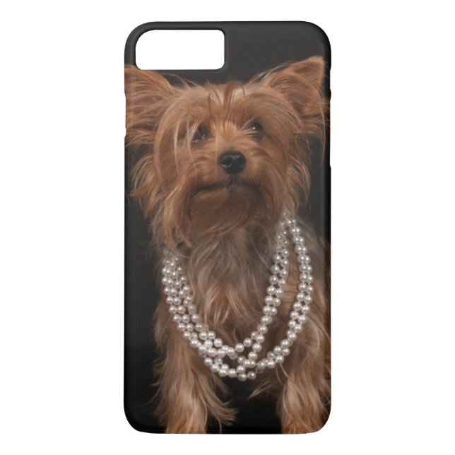 Yorkie med Pearls Case-Mate iPhone Skal (Baksida)