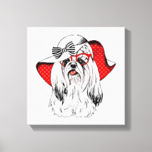 Yorkie Mode Shoot Canvastryck