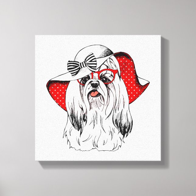 Yorkie Mode Shoot Canvastryck (Framsida)