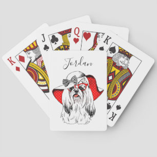 Yorkie Mode Shoot Lägg till ditt namn Casinokort