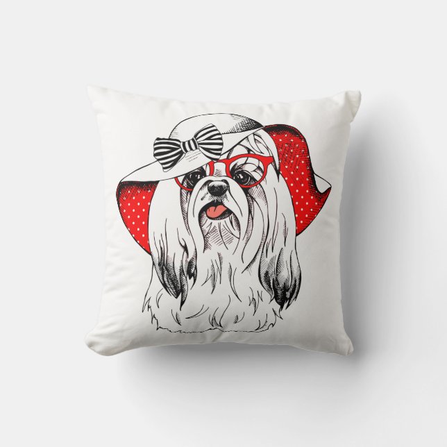 Yorkie modefor kudde (Framsida)