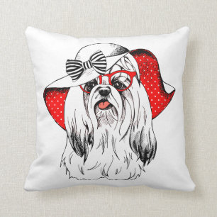 Yorkie modefor kudde