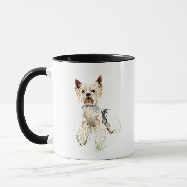 Yorkie Mugg – Yorkshireterrier, Hundkaffemugg (Vänster)