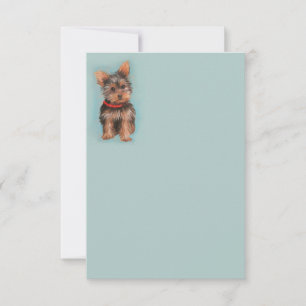 Yorkie Note Card Tack Kort