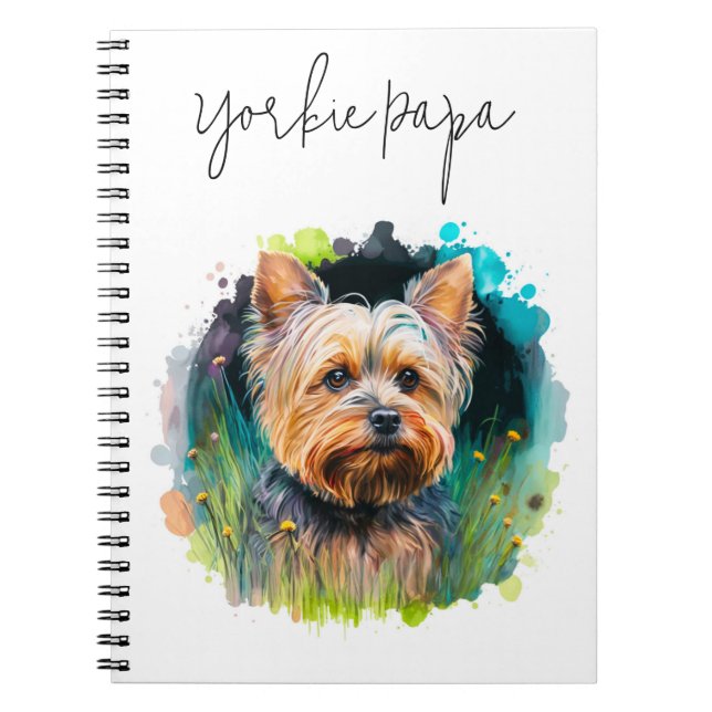 Yorkie Notebook Anteckningsbok (Framsidan)