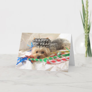 Yorkie Nyårskort Helgkort