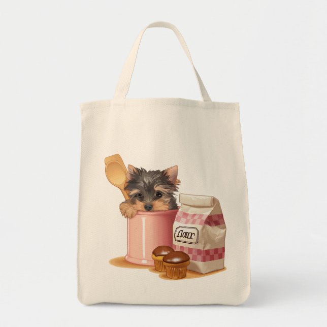 Yorkie och chokladmuffins tygkasse (Framsidan)