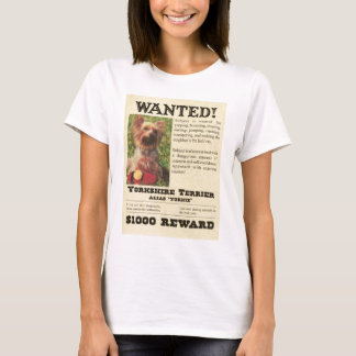 Yorkie önskade affischT-tröja T-shirt