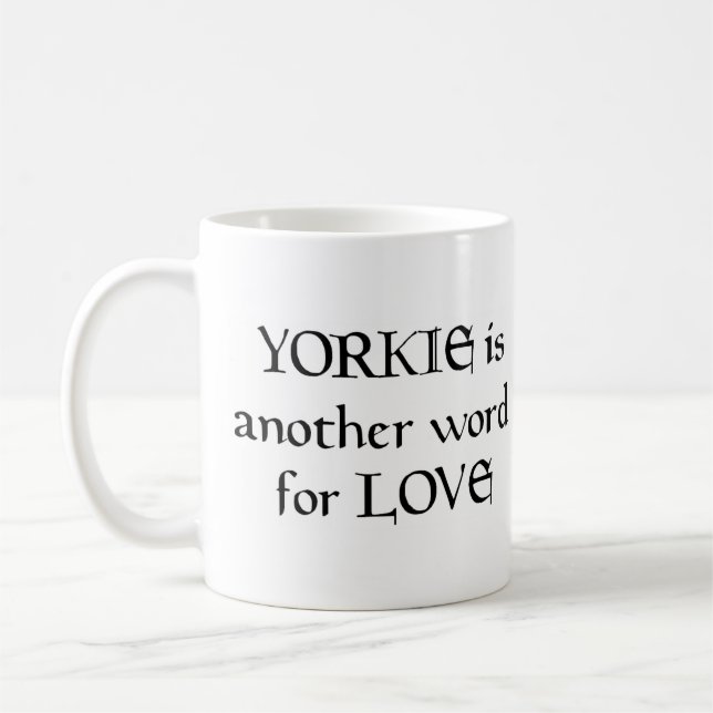 Yorkie ord kaffe mugg (Vänster)