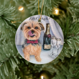 Yorkie-ornament Julgransprydnad Keramik