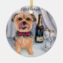 Yorkie-ornament Julgransprydnad Keramik