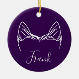 Yorkie-ornament (Om-logotyp) Julgransprydnad Keramik