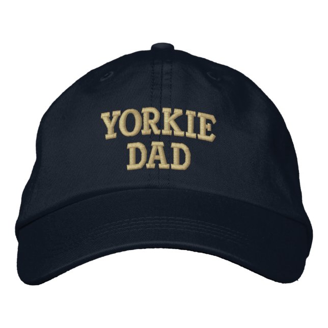 Yorkie PAPPA Yorkshire Terrier Gifts Broderad Keps (Framsida)