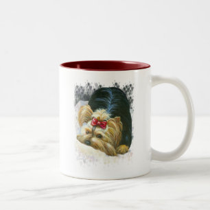 Yorkie Peek a Boo Coffee Mugg Kopp