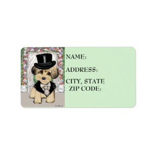 YORKIE POO ADRESSETIKETT
