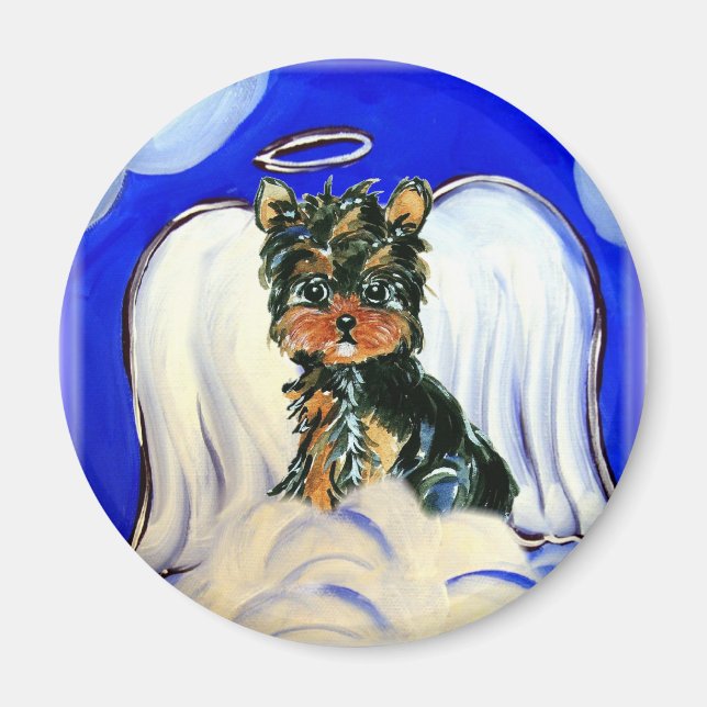 Yorkie Poo Angel Magnet (Framsidan)