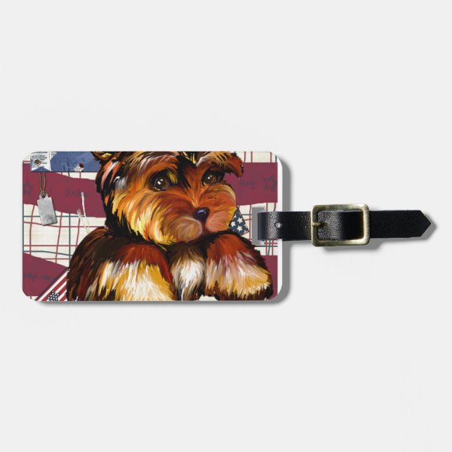 YORKIE POO BAGAGEBRICKA (Horisontell Framsida)