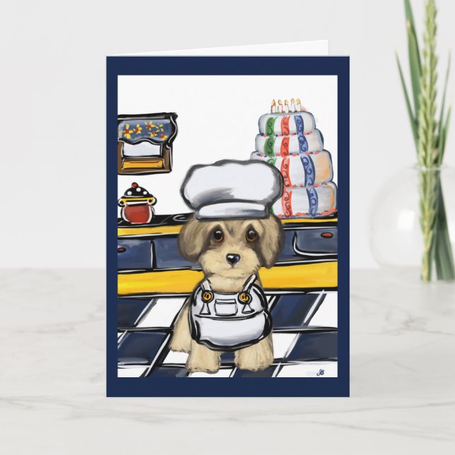 Yorkie Poo Chef Kort (Framsida)