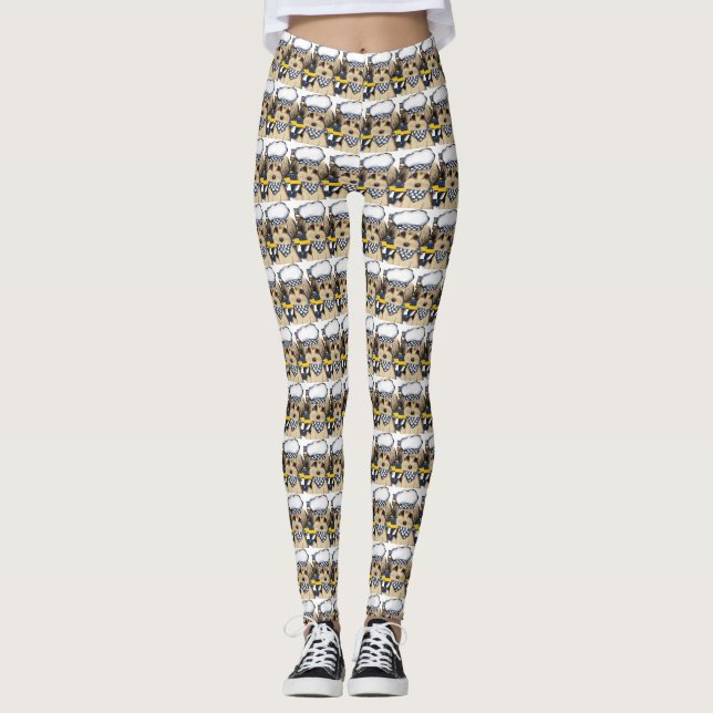 YORKIE POO CHEF LEGGINGS (Framsida)