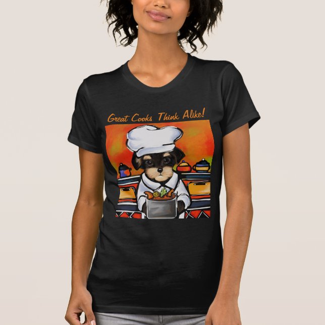 Yorkie Poo Chef T Shirt (Framsida)