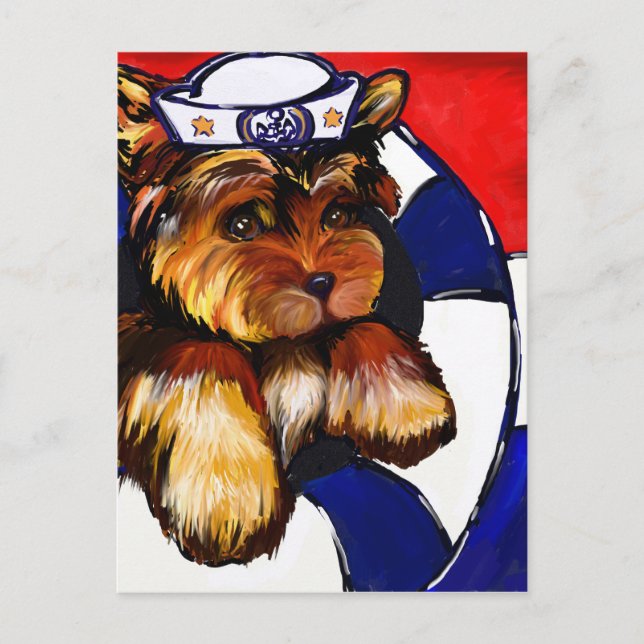 YORKIE POO FLOTTAN VYKORT (Framsida)