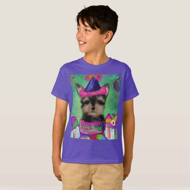 YORKIE POO FÖDELSEDAG     T SHIRT (Hel framsida)