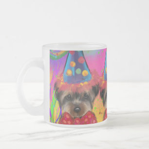 Yorkie Poo Frostad Glasmugg