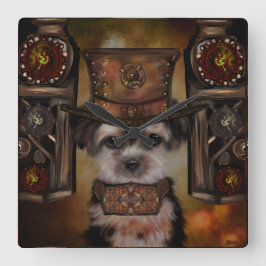 Yorkie Poo Fyrkantig Klocka