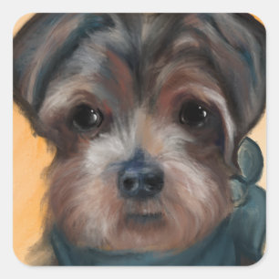 YORKIE POO            FYRKANTIGT KLISTERMÄRKE