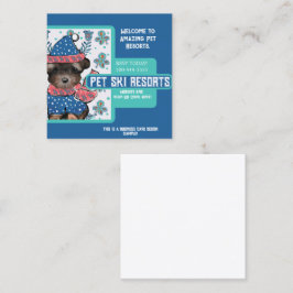 Yorkie Poo Fyrkantigt Visitkort