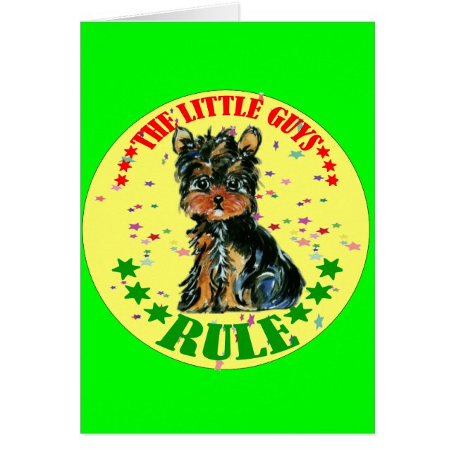 YORKIE POO HÄLSNINGSKORT (Framsidan)