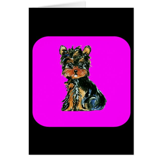 Yorkie Poo Hälsningskort (Framsidan)