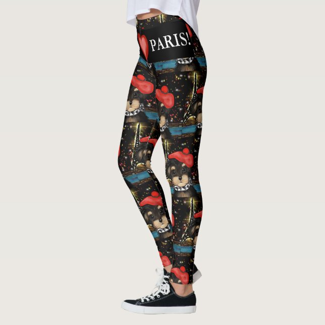 YORKIE POO I PARIS LEGGINGS (Vänster)