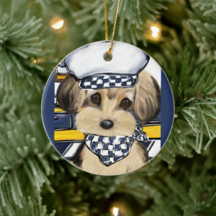 YORKIE POO JULGRANSPRYDNAD KERAMIK