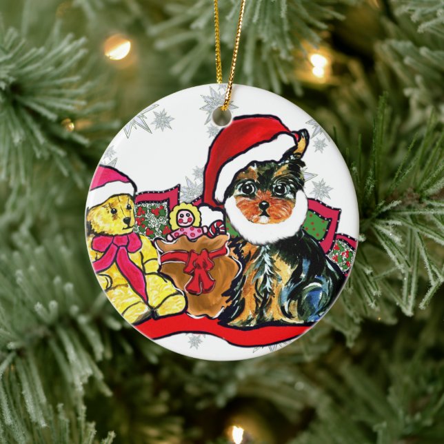 YORKIE POO JULGRANSPRYDNAD KERAMIK (Träd)