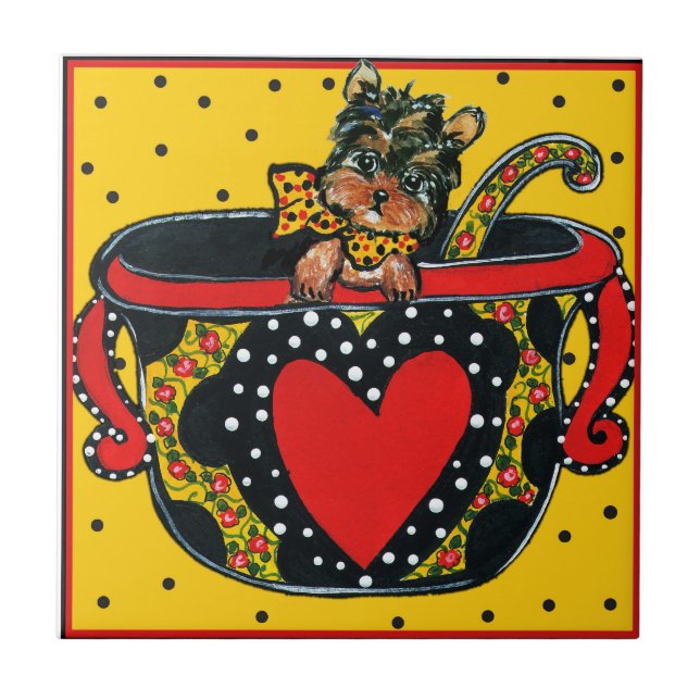 Yorkie Poo Kakelplatta (Framsidan)