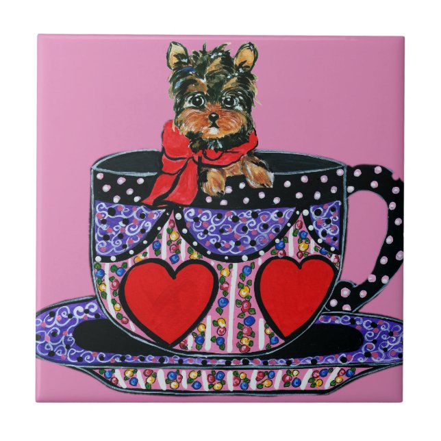 Yorkie Poo Kakelplatta (Framsidan)