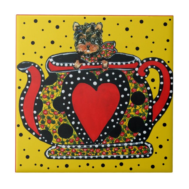 Yorkie Poo Kakelplatta (Framsidan)