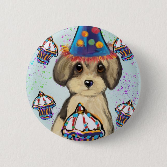 Yorkie Poo Knapp (Framsida)