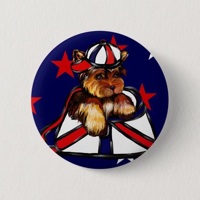 YORKIE POO KNAPP (Framsida)