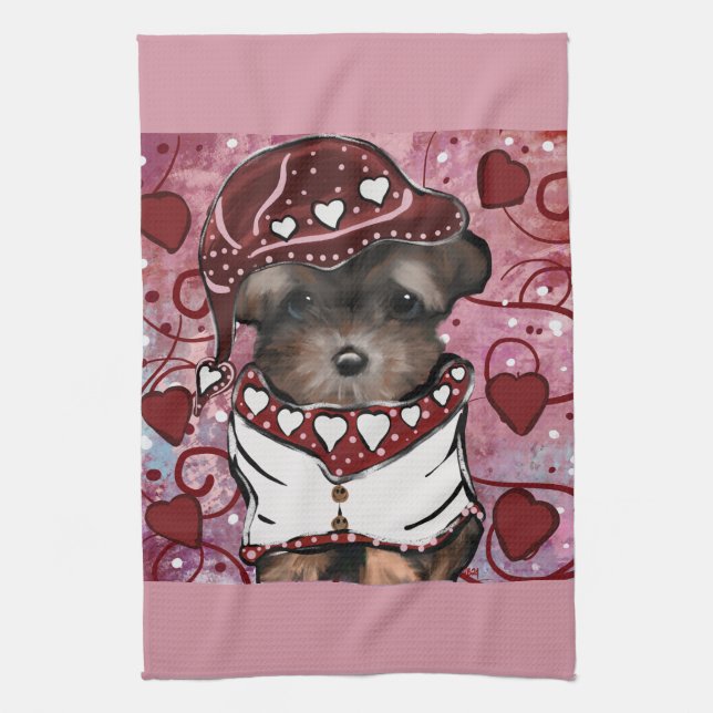 Yorkie Poo Kökshandduk (Vertikal)
