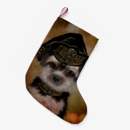 Yorkie Poo Liten Julstrumpa