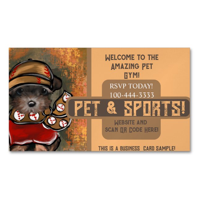 Yorkie Poo Magnetiska Visitkort (Framsida)