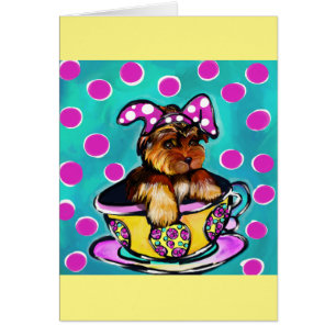 Yorkie Poo Påsk Hälsningskort